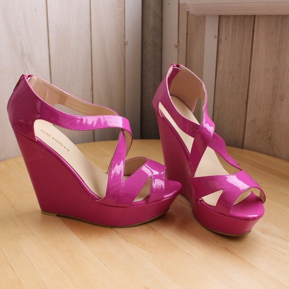 Pink Wedge Heels Size 11 - Picture 7 of 8